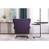 CAVINAS Upholstered Rocking Chair with Wood Legs and Curved Back, Foam-Filled Accent Chair for Living Room, Bedroom, Reading Corner - 4 of 4