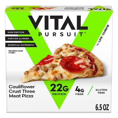 Vital Pursuit Frozen Cauliflower Crust Three Meat Gluten Free Pizza - 6.5oz