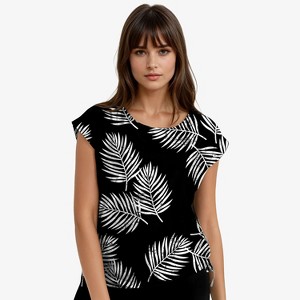 Calypsa Women's Daphne Loose Fit UPF 50+ Swim Top - 1 of 4