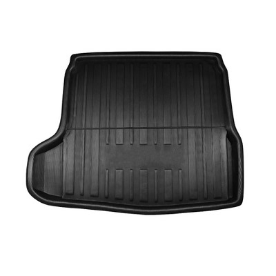 X AUTOHAUX Black Car Rear Trunk Floor Mat Cargo Boot Liner Carpet Tray for Mazda 3 Axela Sedan 14-18