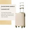 NAYSAYE 20 Inch Hardshell Carry On Luggage Lightweight ABS Suitcase with Double Spinner Wheels for Air Travel, White and Green, 13.6"*8.3"*21.5" - 2 of 4