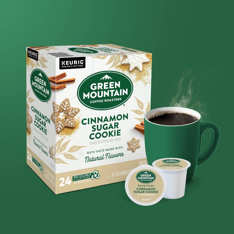 24ct Green Mountain Coffee Cinnamon Sugar Cookie Keurig K-Cup Coffee Pods Flavored Coffee Light Roast, 6 of 14