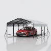 Acekool 13x20 Ft Heavy Duty Carport, Galvanized Steel Tube Outdoor Garage Shelter, Reinforced Metal Roof & Anchored Base, All-Weather Large Carport - 3 of 4