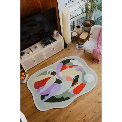 Lany Space Maggie Stephenson Unique Shaped Moongrove Community Pastel Rug