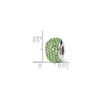 Black Bow Jewelry Sterling Silver with Light Green Crystals August Birthstone Bead Charm - 2 of 3
