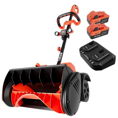 VOLTASK 24V 16-inch Cordless Snow Shovel 9.3lbs Lightweight Snow Blower Cordless with 4-Ah Battery & Quick Charger Included for Driveway & Sidewalks