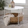 happimess Carly Modern Coastal Round Acacia Wood/Water Hyacinth Coffee Table with Storage Basket - 2 of 4