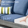 Ovios Orlando 6pc Gray Wicker Outdoor Patio Furniture Conversation Sofa Set with a Rectangle Fire Pit and Cushions - 3 of 4