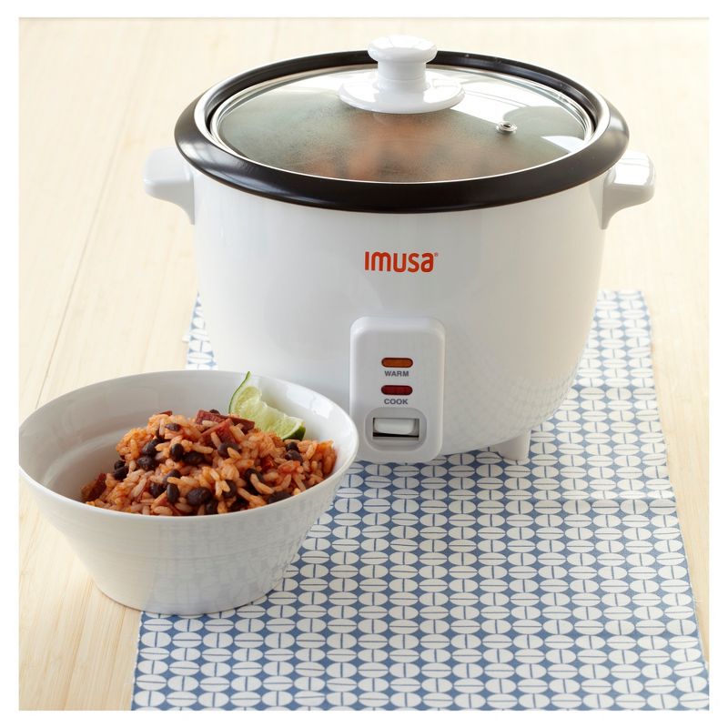 IMUSA 5 Cup Electric Nonstick Rice Cooker - White, 3 of 9