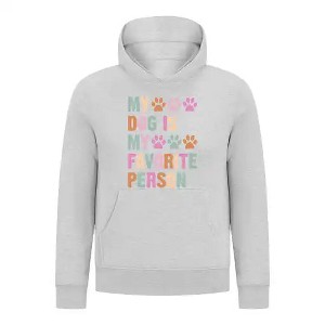 Everyday Kids My Dog Is My Favorite Person Girls Pullover Hoodie – Cute Pet Lover Sweatshirt - 1 of 4