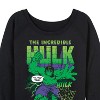 Women's - Marvel - Hulk Smash All Of Them Lightweight French Terry Wide Neck Long Sleeve Shirt - 2 of 4