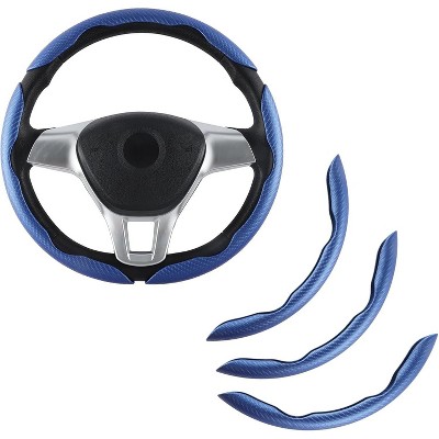 TruAIR 3pcs Carbon Fiber Steering Wheel Cover, Anti-Skid Universal Protector