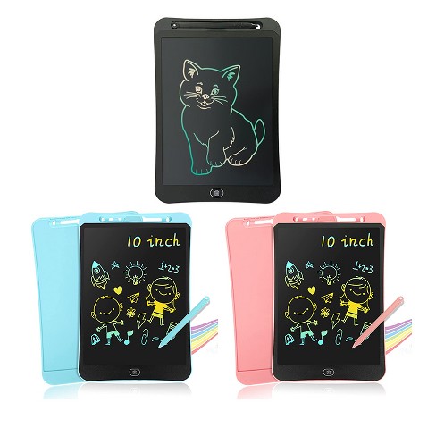 Link Kids LCD 10inch Color Writing Doodle Board Tablet Electronic Erasable  Reusable Drawing Pad Educational & Learning Toy - Dark Blue