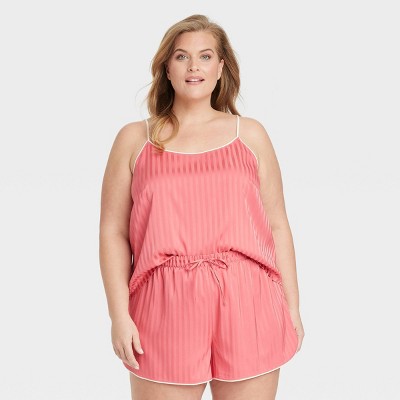 Women's Luxury Collection Shadow Striped Satin Pajama Cami Top - Auden™