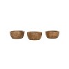 Set of 3 Wood Pinch Bowls with Leather Tie by Foreside Home & Garden - 3 of 4