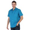 Gioberti Men's Casual Western Solid Short Sleeve Shirt With Pearl Snaps - 4 of 4