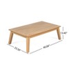 Scott Living Edith Outdoor Slat-Back Acacia Wood Loveseat and Coffee Table Patio Set with Water-Resistant Beige Cushions - 3 of 4