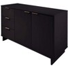 ORRD 55" Modern Sideboard with Gold Handles, Solid Wood Buffet Cabinet with 3 Drawers, Contemporary TV Stand for Dining Room & Living Room Storage - 3 of 4