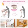 Safstar Baby Diaper Changing Table Folding Newborn Nursery Organizer W/Water Basin Wheel - 4 of 4