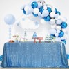 Wikineon Sequined Tablecloth 90x90inch Baby Blue Table Cloth Shimmer Square Drape Table Linens for Wedding and Event Banquet - 4 of 4