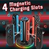 Fosmon For Nintendo Switch 2 Charger Joy Con, Switch 2 Joycon Charger Dock, 4in1 Switch 2 Charging Station with LED Indicator and RGB Light - 2 of 4