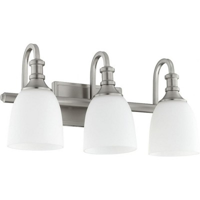 Quorum Lighting Richmond Glass Satin Nickel 3-Light Wall Sconce
