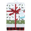Hudson Baby Unisex Baby Cotton Flannel Receiving Blankets, Woodland Christmas, One Size - 2 of 4