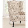 Stretch Pen Pal Chair Slipcover Parchment - Waverly Home: Elastic-Fit Bottom, Polyester & Spandex Blend, Indoor Use - 2 of 3