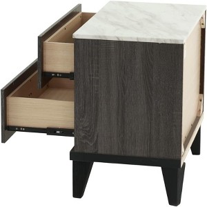 ORRD Nightstand, Classic Style Nightstand, 2 Drawer Side Table, Nightstand for Bedroom, Living Room, Small Space, Dark Gray - 1 of 4