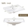 24" Bathroom Vanity with Sink, Freestanding Vanity with Rattan Doors and Drawer, Solid Acacia Wood & MDF with Ceramic Top - 4 of 4