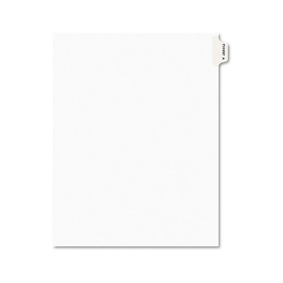 Avery-Style Preprinted Legal Side Tab Divider Exhibit A Letter White 25/Pack 01371