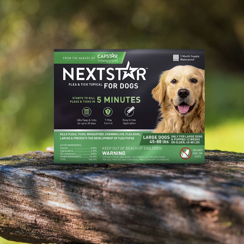 NextStar Flea & Tick Topical Treatment for Dogs - 3ct, 3 of 10