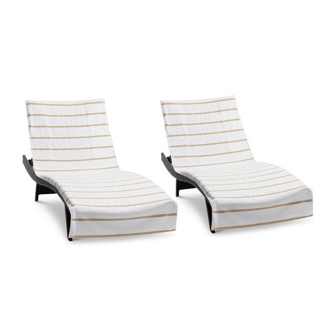 Terry cloth chaise lounge cover hot sale