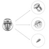 Unique Bargains Decorative DIY Handbag Purse Making Turn Lock Clasps 4 Pcs - 4 of 4