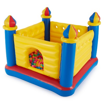Colorful Inflatable Castle Bouncer with Turrets for Kids