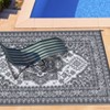 Outdoor Rugs, Reversible Waterproof Patio Rug, Plastic Straw Rug Sun-Resistant RV Mat, Portable Indoor Outdoor Vintage Area Rugs Carpet for Camping - 2 of 4