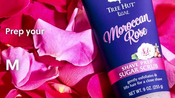 Tree Hut Bare Moroccan Rose Shave Prep Sugar Scrub - 9 oz, 2 of 5, play video