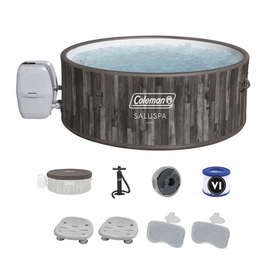 Coleman SaluSpa Napa 180 Soothing AirJet Inflatable Hot Tub with 2-Pack of Bestway SaluSpa Spa Seat and 2 Sets of SaluSpa Padded Headrest Pillows