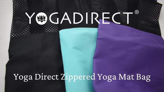 Yoga Direct Zippered Yoga Mat Bag - Black, 2 of 6, play video