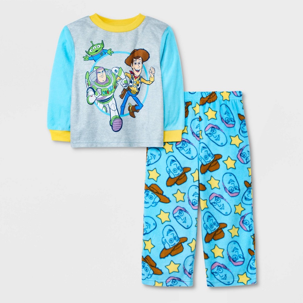 Toddler Boys' 2pc Toy Story Lightwear Pajama Set - Blue 2T