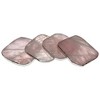 Modern Home Set of 4 Natural Rose Quartz Stone Coasters - 2 of 4