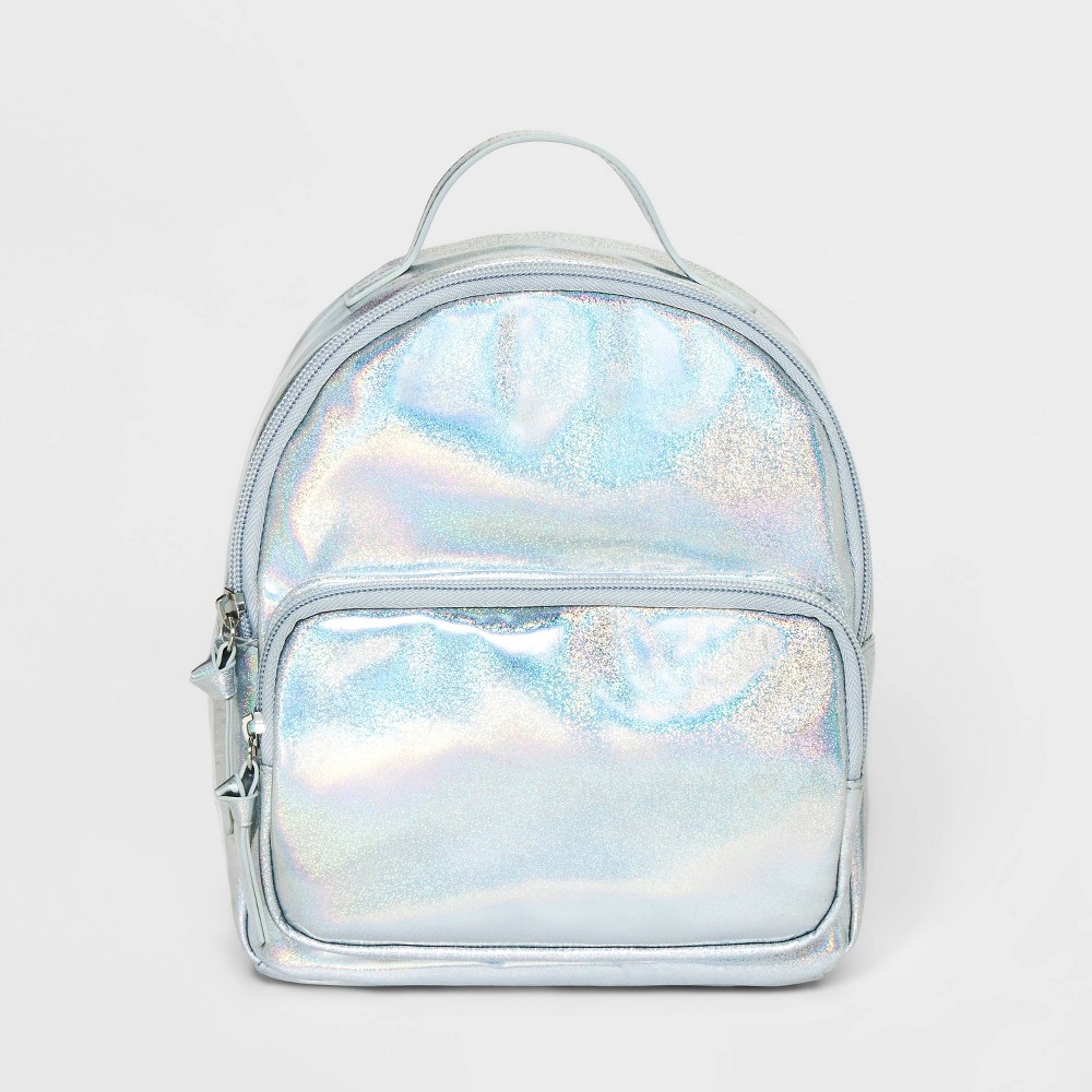 Girls' 8.75" Hologram Mini Backpack - art class™ Silver