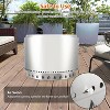 16.5 Inch Stainless Steel Smokeless Outdoor Fire Pit, Burning Wood, Particles,Coal, Perfect for Bonfire, Camping, Picnic, Family Gatherings - 4 of 4