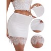 INSPIRE CHIC Women's Anti-Static Above Knee Half Slip Solid Regular Fit Lace Short Under Dresses - 3 of 4