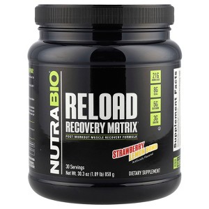 NutraBio Reload Recovery Matrix, Strawberry Lemon Bomb, 1.89 lb (858 g) - 1 of 3