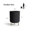 FURNIinspire Planters, Round Flower Pot with Stand, Modern Plant Pots for Office Living Room or Garden Balcony, Black, 16"*14.8"*20.3" - 4 of 4