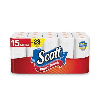 Scott Choose-A-Sheet Mega Kitchen Roll Paper Towels, 1-Ply, 7.31 x 11, White, 102/Roll, 15 Rolls Carton
