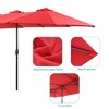 Sonkuki 15×9FT Outdoor Patio Market Double-Side Umbrella with Extra Large Base, Canopy and Sand Bags - 4 of 4