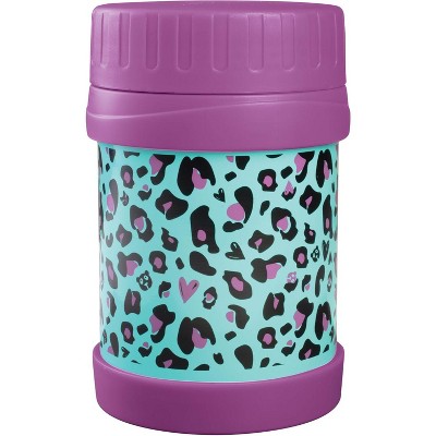 Bentology Stainless Steel Insulated 13oz Lunch Jar Thermos for Kids(Cheetah)Storage for Hot or Cold Food, Liquids- BPA Free - Great for Holiday Travel