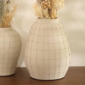 NicBex 15.5in Handcrafted Terracotta Flower Vase, Minimalist Modern Home Decoration, Small Vases for Table Shelf Bookshelf Entryway - 1 of 4